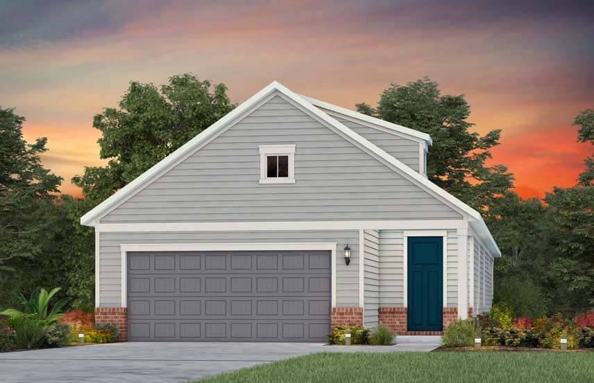 Del Webb Hallmark home plan exterior rendering - LC202