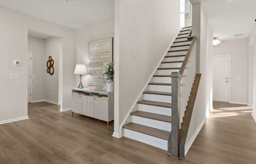 True Homes Montcrest model home plan Staircase