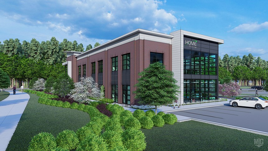 Rendering of Home Telecom building coming to CoOp@Nexton.