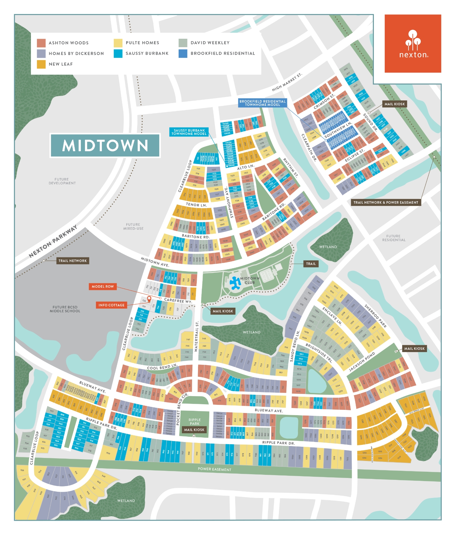 Nexton Midtown Community Map in Summerville, SC