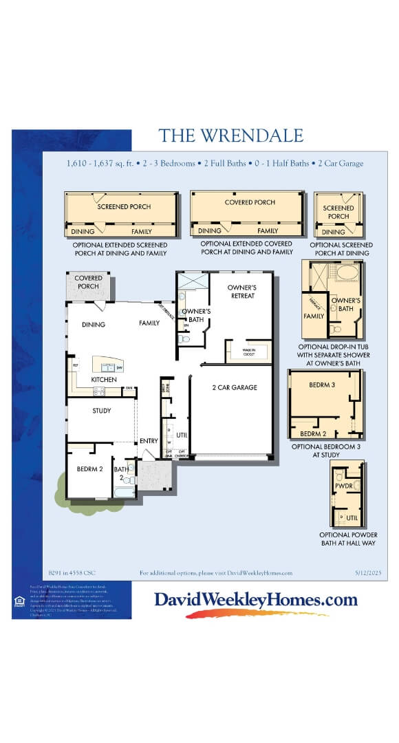 David Weekley Home Plan The Wrendale Floorplan