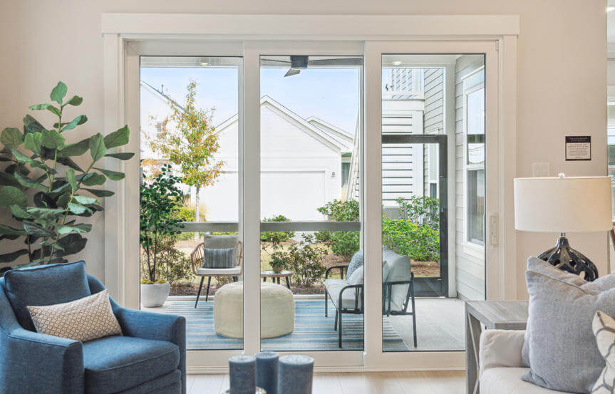 Homes By Dickerson Hutchison Living Room To Screen Porch