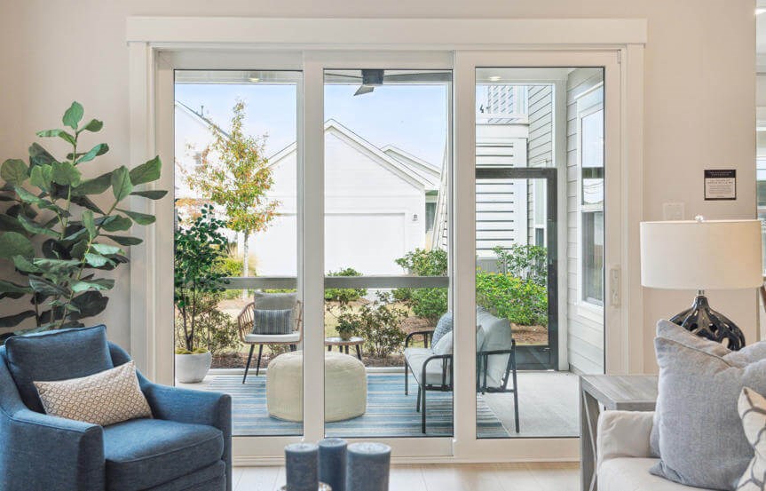 Homes By Dickerson Hutchison Living Room To Screen Porch