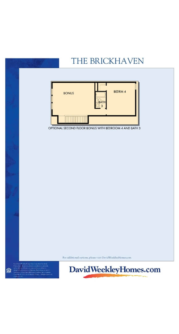 David Weekley Home Plan The Brickhaven Second Floor