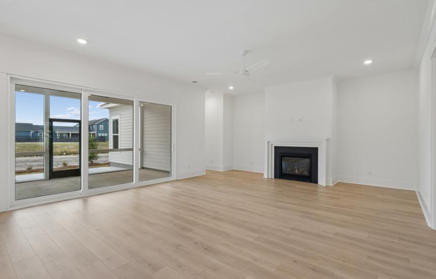 Homes By Dickerson Arrow Wood Plan Living Room To Screen Porch