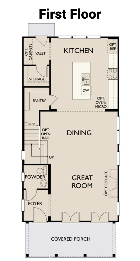 Ashton Woods Ashley home plan first floor