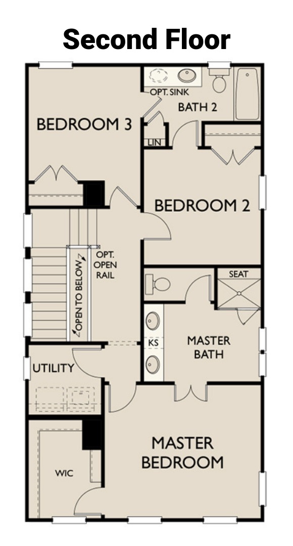 Ashton Woods Ashley home plan second floor