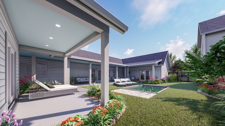 Nexton Inspires New Leaf Builders Latest Courtyard Home Collection