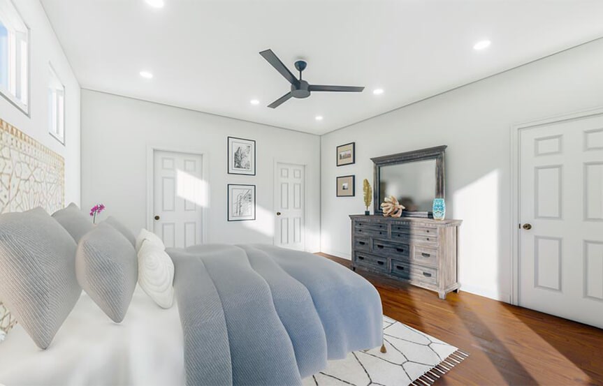 New Leaf Canella home plan rendering bedroom