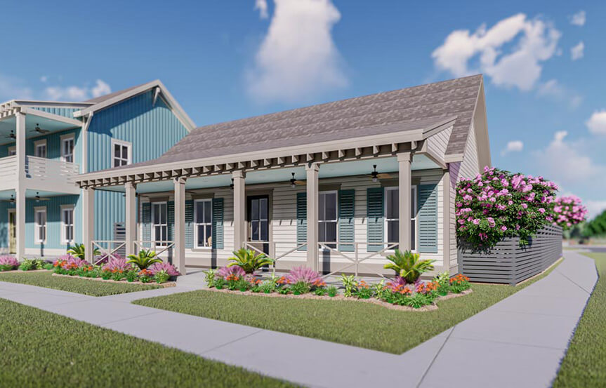 New Leaf Canella home plan rendering exterior