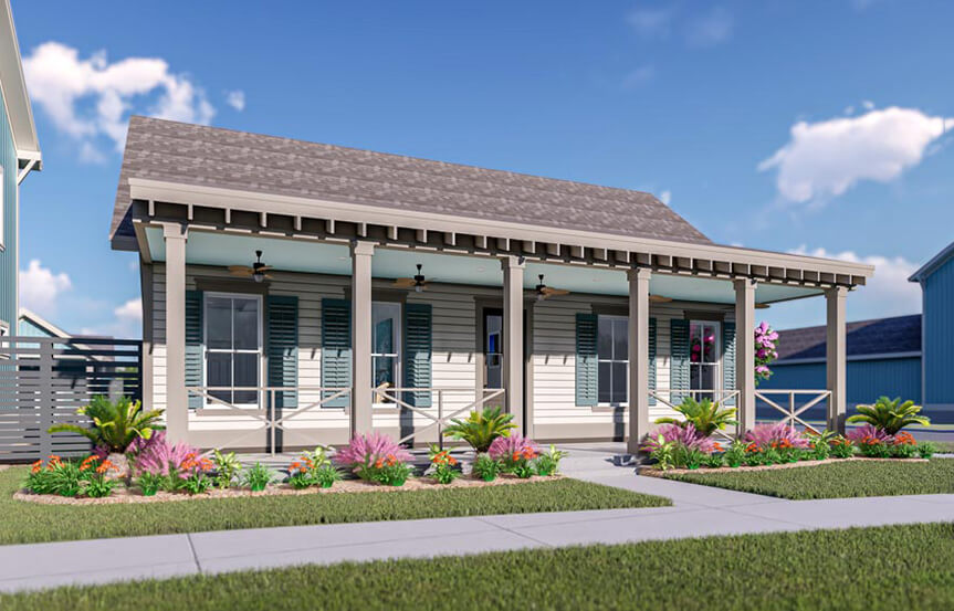 New Leaf Canella home plan rendering exterior