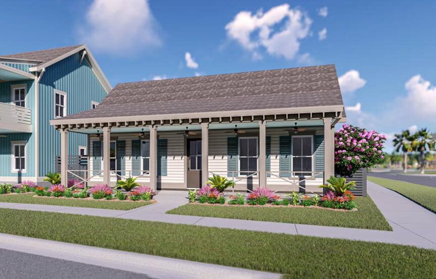 New Leaf Canella home plan rendering exterior