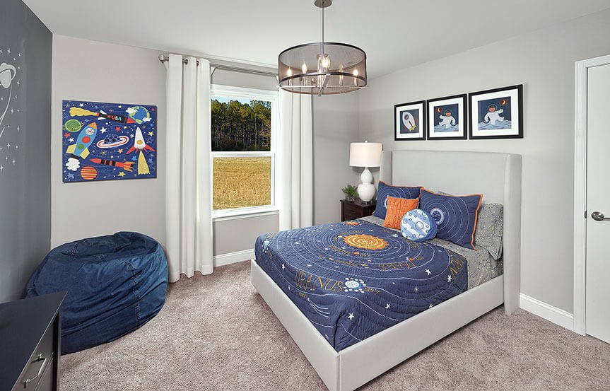 Bedroom in  Mitchell model home by Centex in Nexton.
