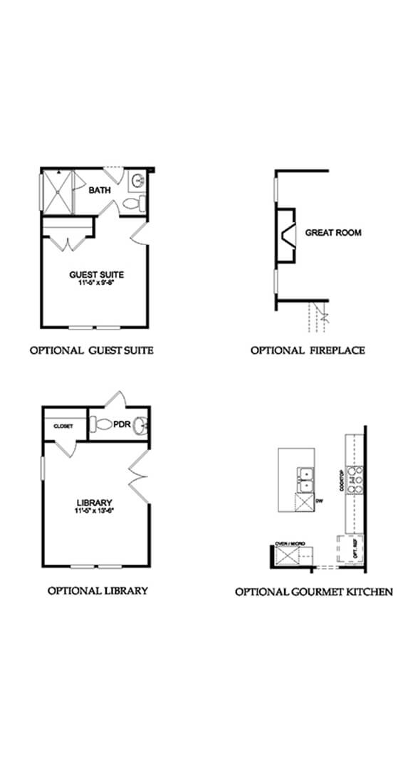 Violet by Pulte first floor home plan options