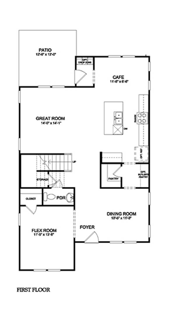 Violet by Pulte first floor home plan