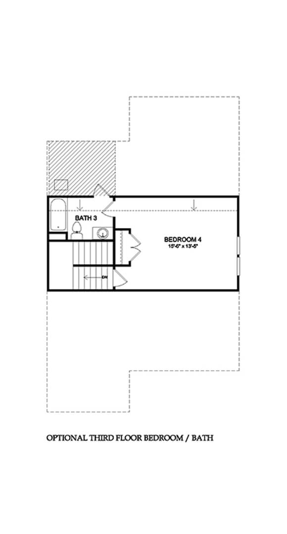 Violet by Pulte third floor home plan option