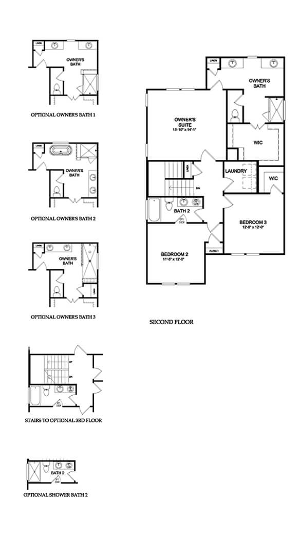 Violet by Pulte second floor home plan