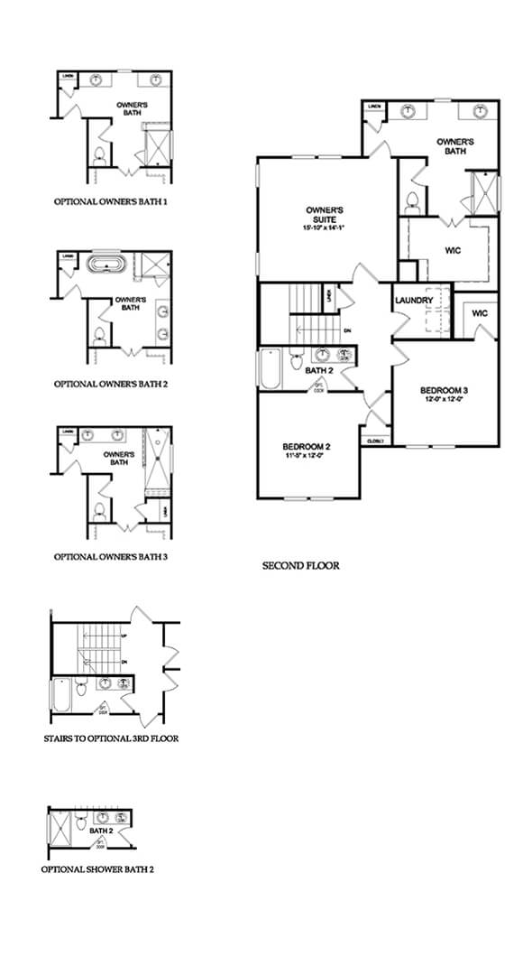 Violet by Pulte second floor home plan