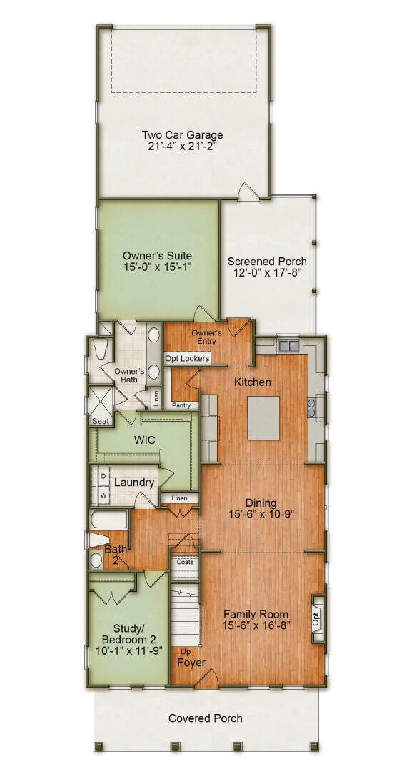 Aberdeen home plan first floor