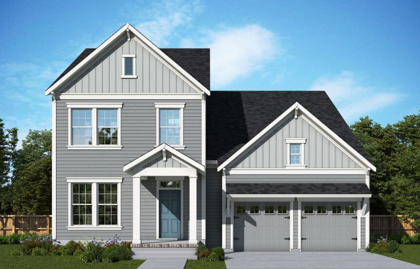 David Weekley Bridges model home, elevation A. Nexton Midtown.