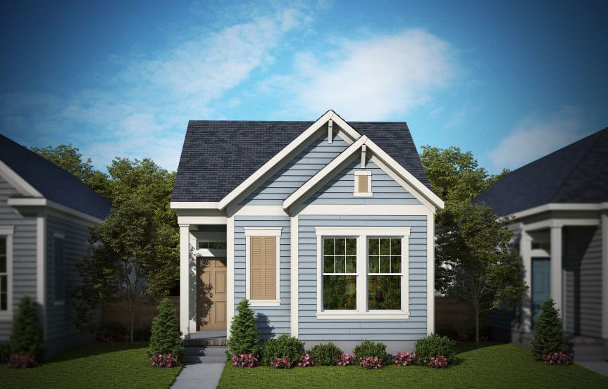 David Weekley Halston model home rendering, Midtown Nexton.