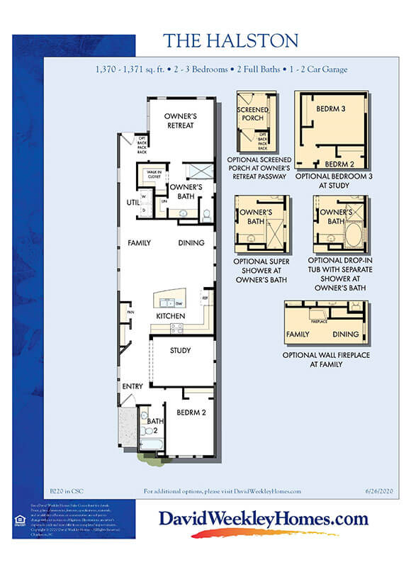 David Weekley Halston floorplan.