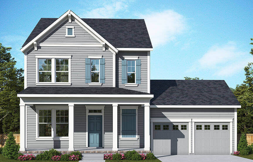 Rendering of exterior of David Weekley Indigo model home in Nexton Midtown.