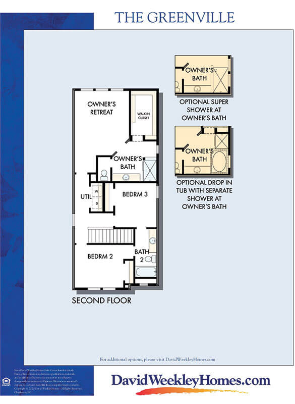 David Weekley Greenville model home floorplan, Nexton Midtown