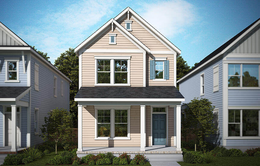 Rendering of David Weekley Greenville model home in Nexton.