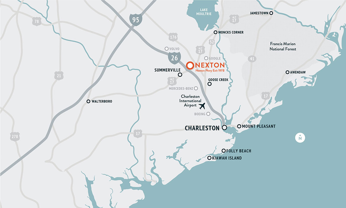 Nexton area map