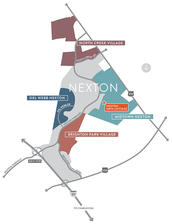 Map rendering of Nexton neighborhoods