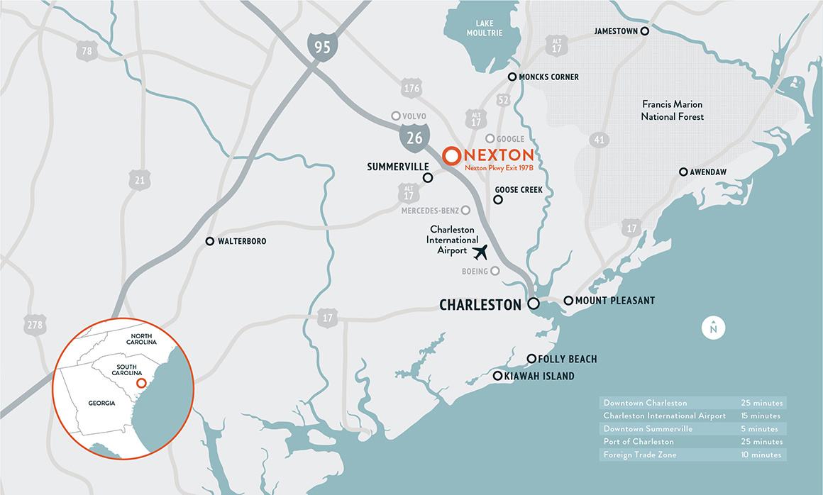 Nexton Regional Map