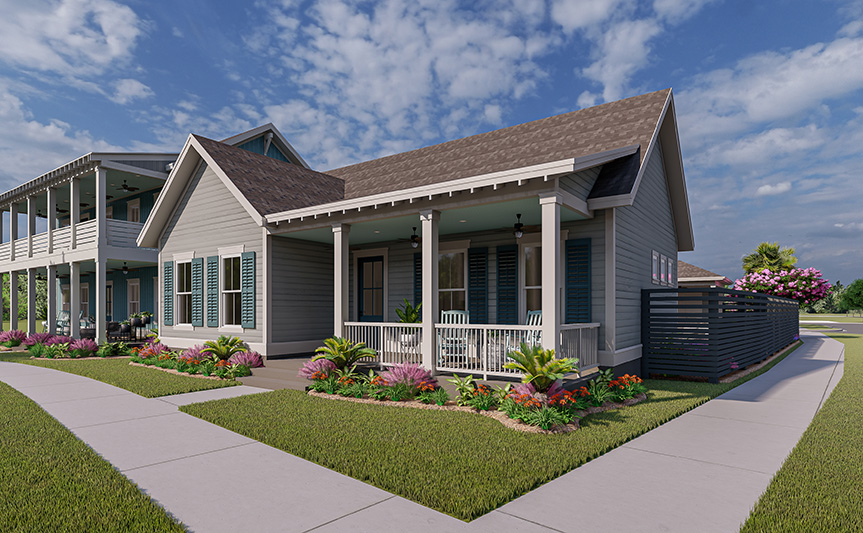 New Leaf Rosamarino home plan rendering exterior