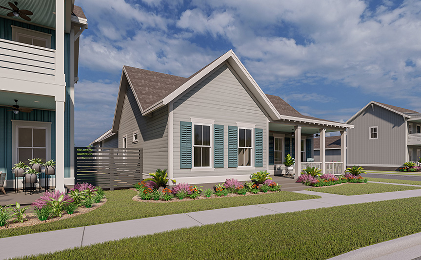 New Leaf Rosamarino home plan rendering exterior