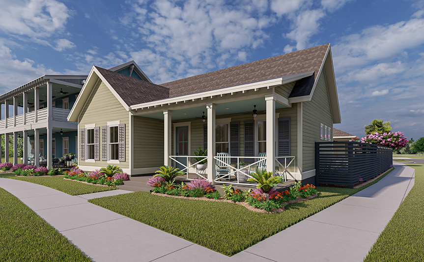 New Leaf Rosamarino home plan rendering exterior