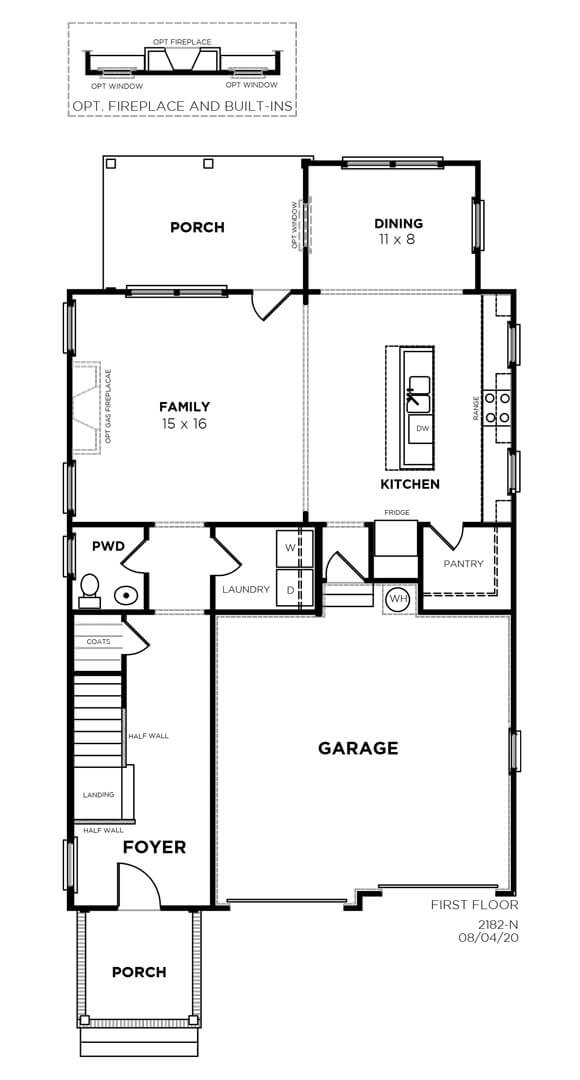 Saussy Burbank Beacon home plan first floor