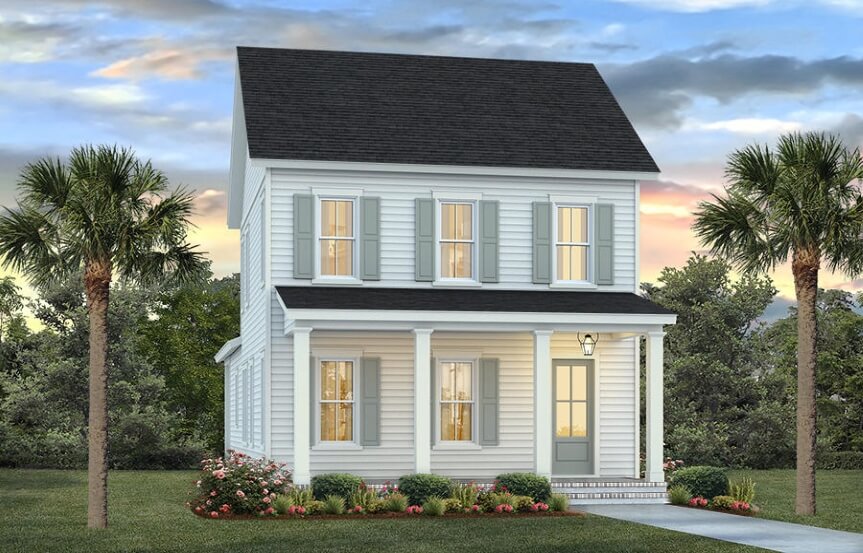 Homes By Dickerson Rutledge home plan H Exterior rendering