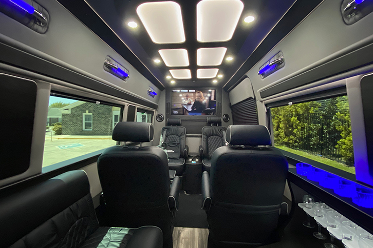 Interior of a Sprinter van