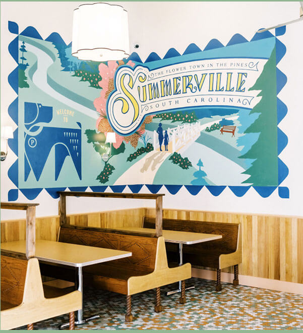 Mural in local restaurant.