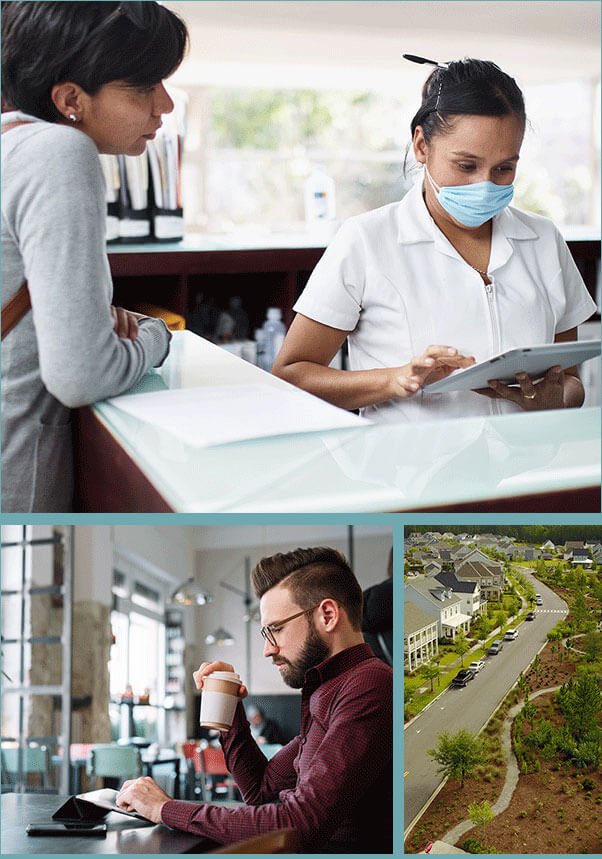 Collage of medical, professionals.