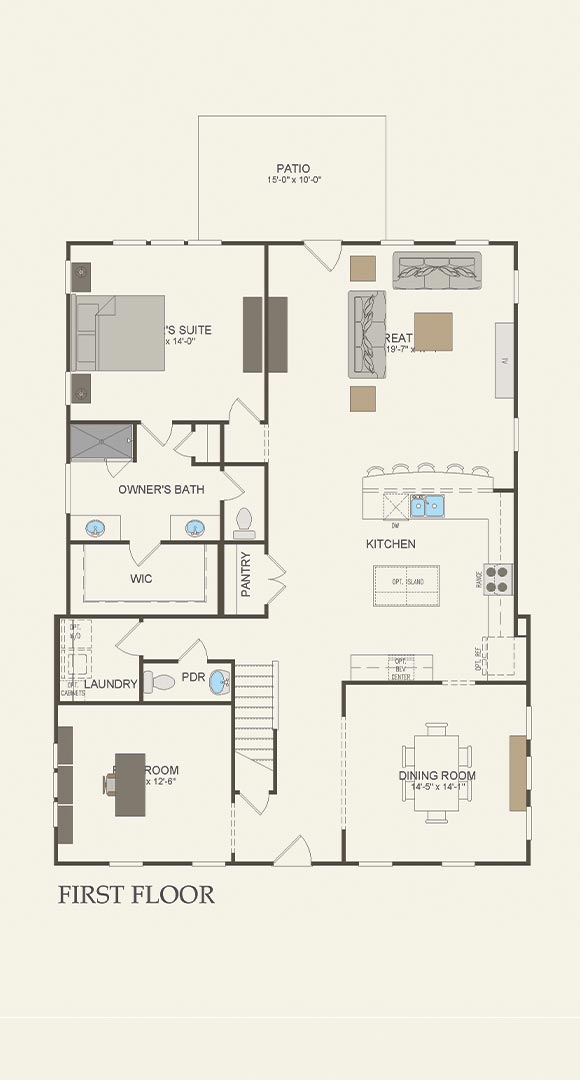 Laurel by Pulte first floor home plan