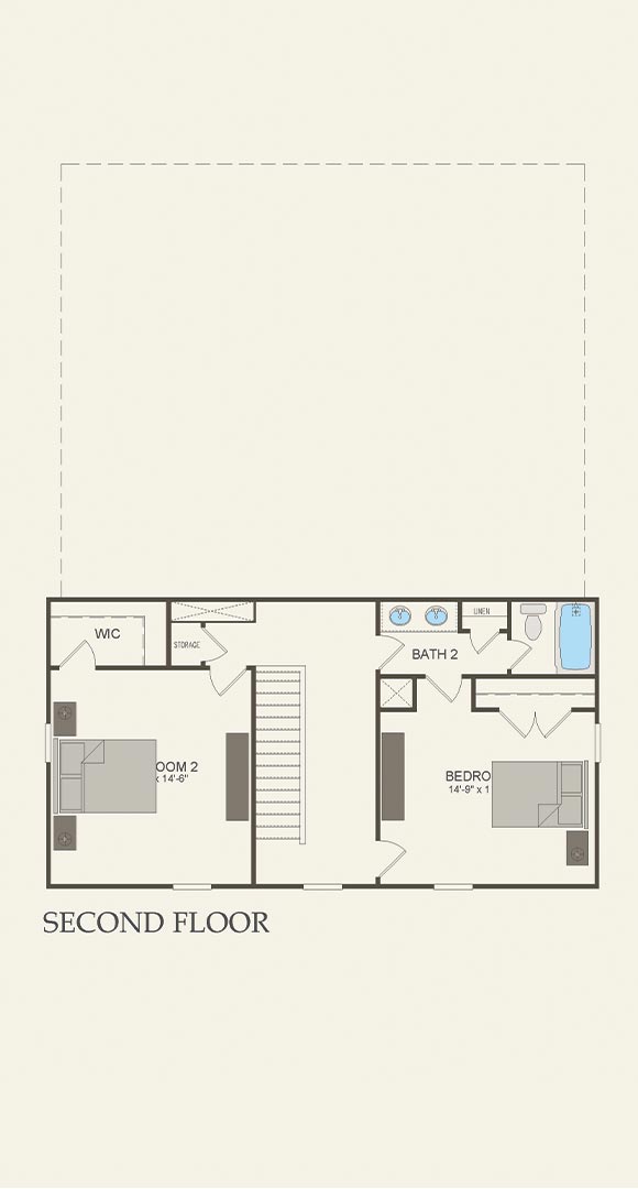 Laurel by Pulte second floor home plan