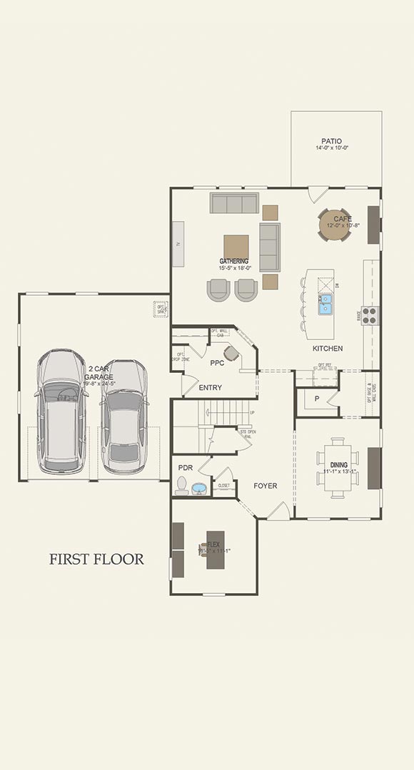 Northridge by Pulte first floor home plan