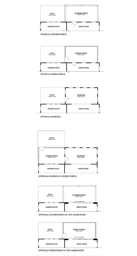 Laurel by Pulte rear options home plan