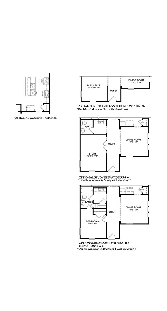 Marigold by Pulte first floor home plan options