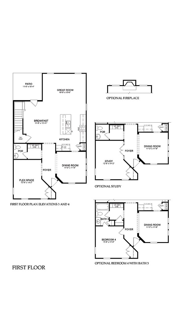 Marigold by Pulte first floor home plan