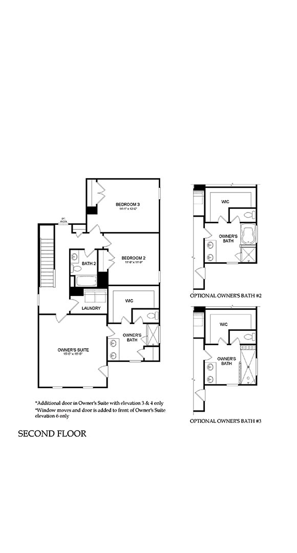 Marigold by Pulte second floor home plan