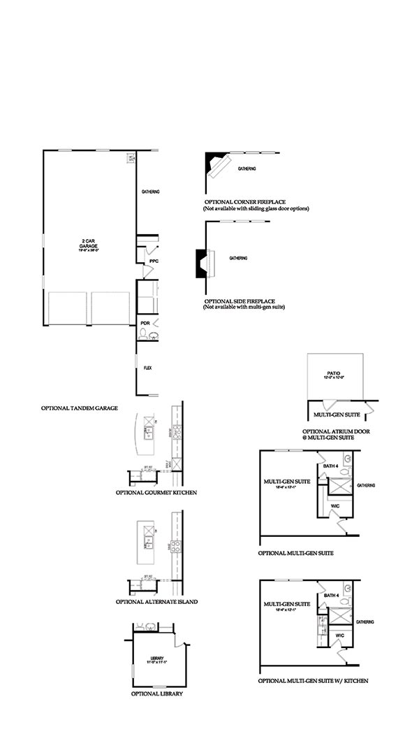 Northridge by Pulte first floor home plan options