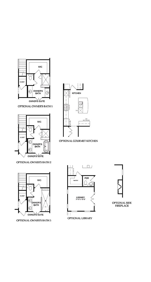 Poplar by Pulte first floor home plan options