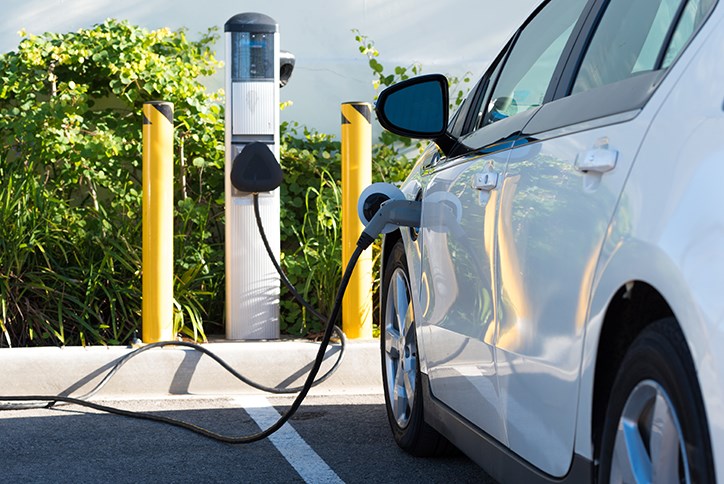 Electric car charging station